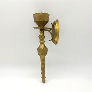 Vintage Brass Wall Sconce Candle Holder Farmhouse Decor Taper Candlestick